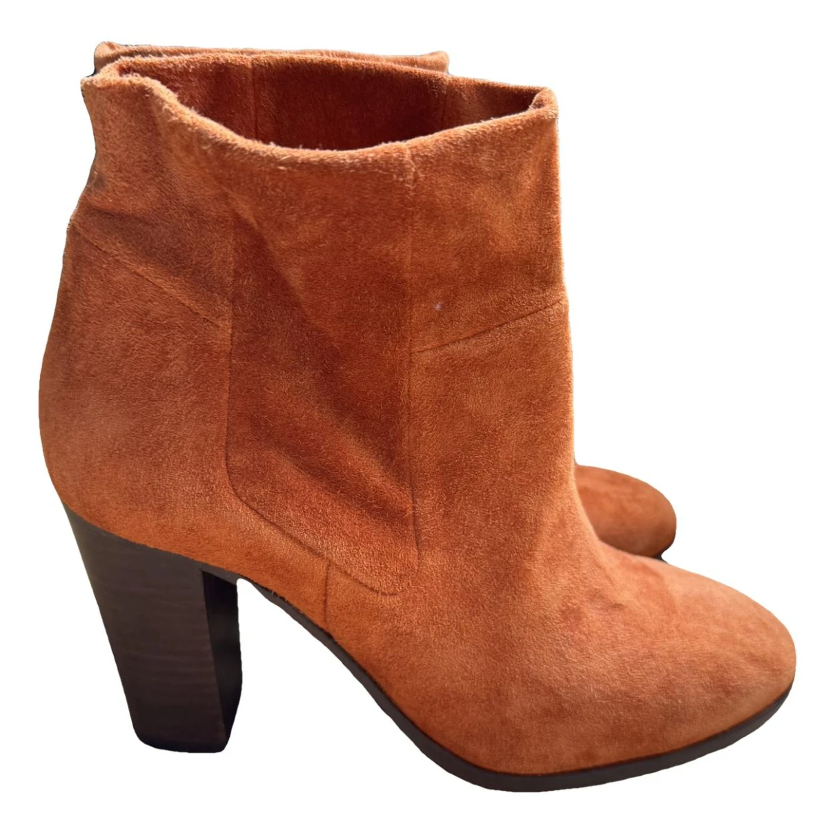Pre-owned Stouls Ankle Boots In Orange