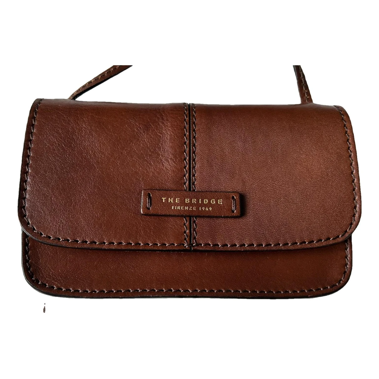 Pre-owned The Bridge Leather Crossbody Bag In Brown