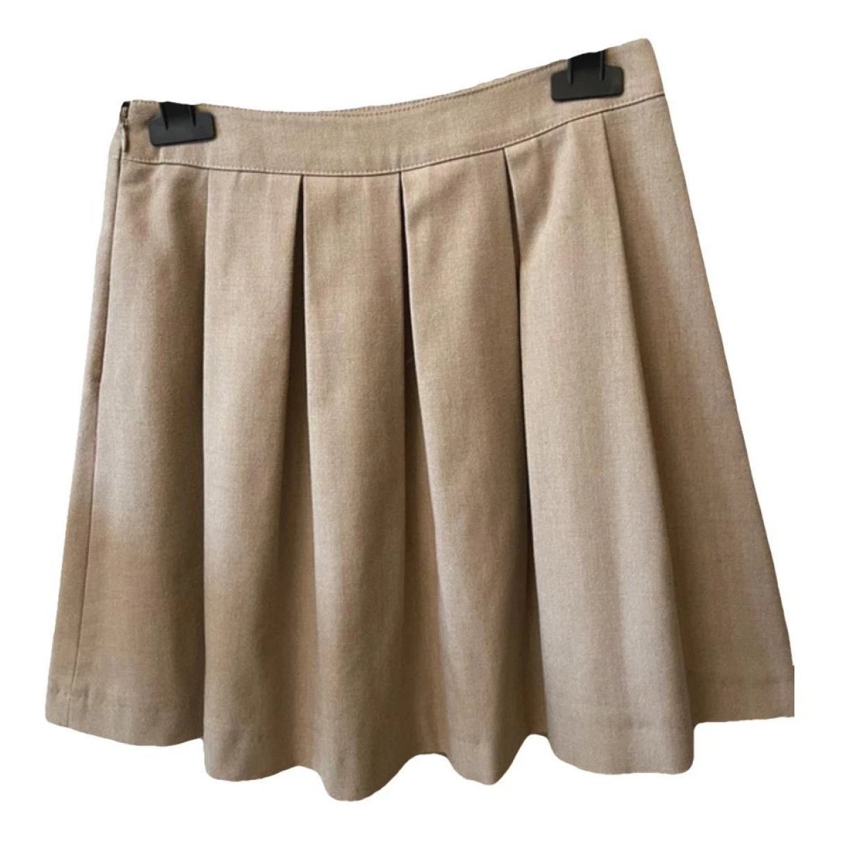 Pre-owned Stefanel Mini Skirt In Beige