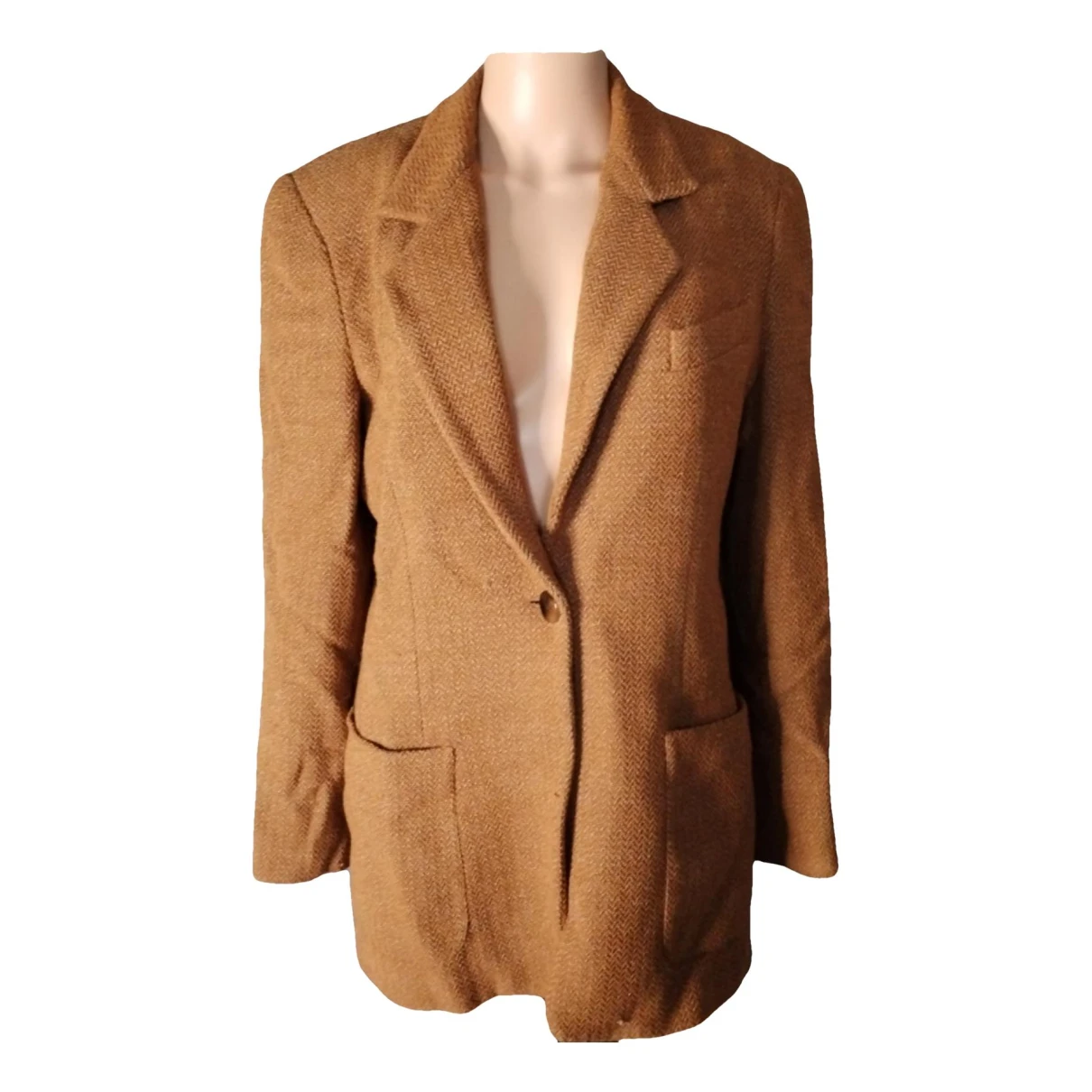 Pre-owned Burberry Wool Blazer In Camel