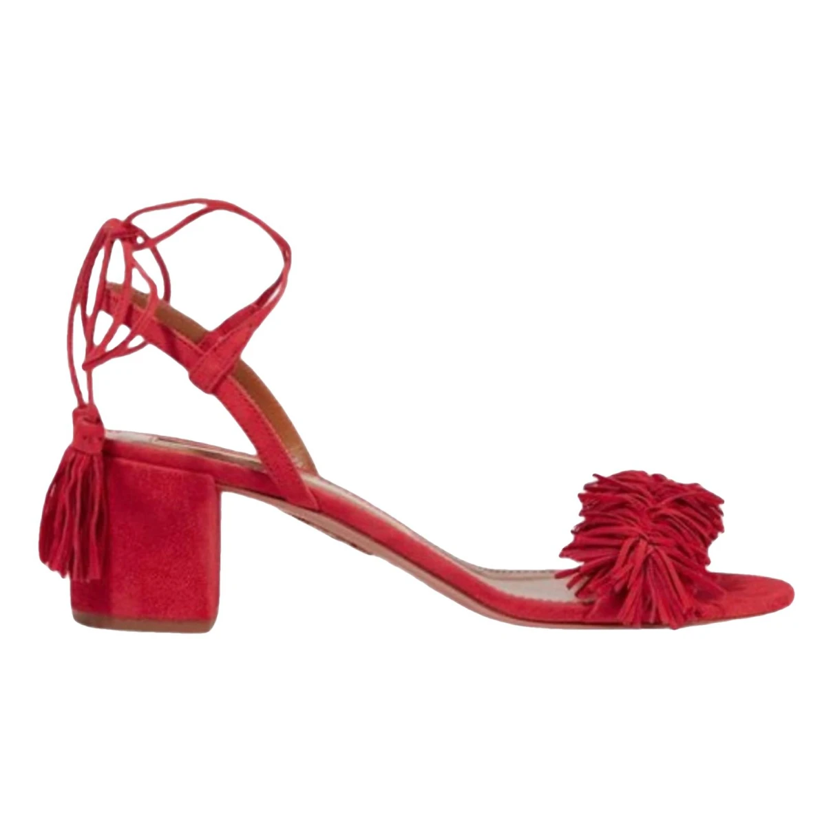 Pre-owned Aquazzura Wild Thing Sandal In Red