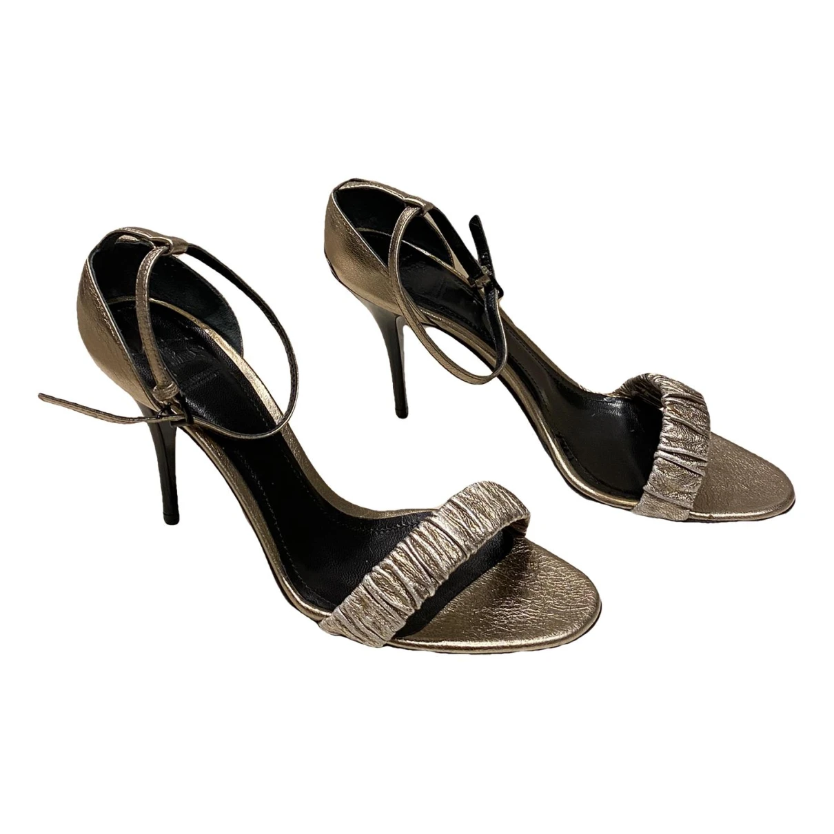 Pre-owned Burberry Leather Heels In Metallic