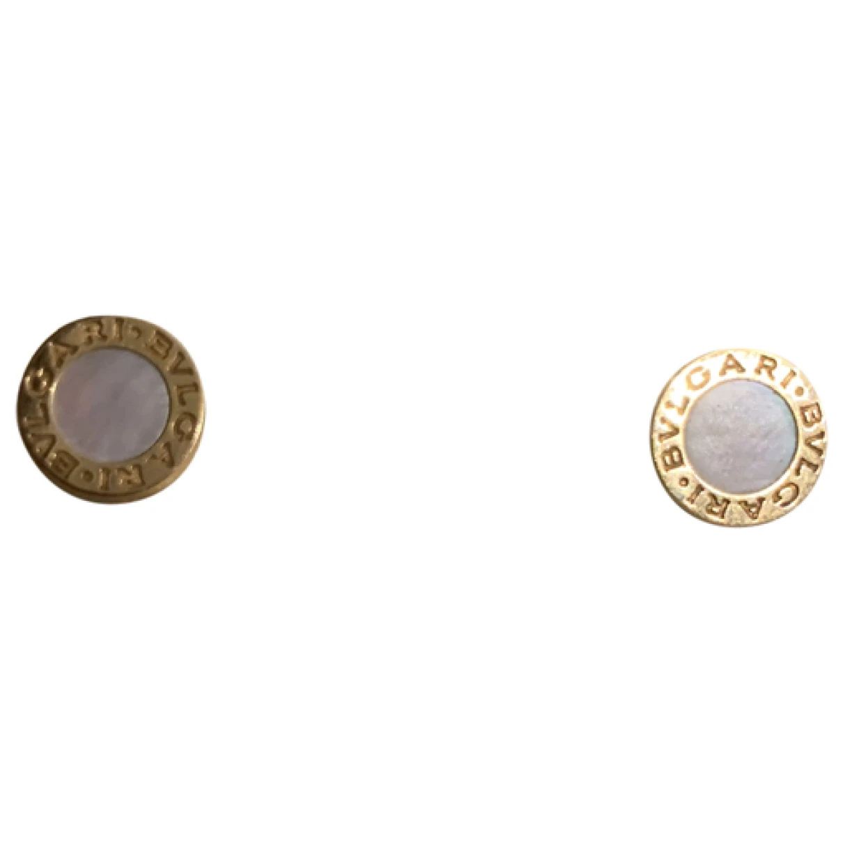 Pre-owned Bvlgari B.zero1 Pink Gold Earrings In White