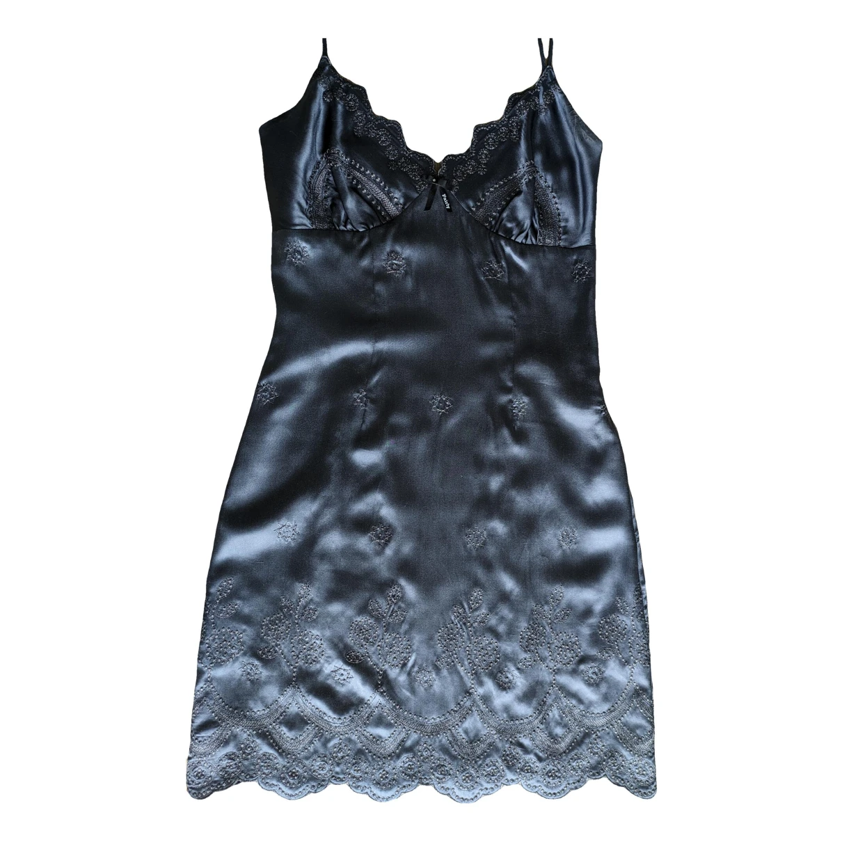 Pre-owned Jimmy Fairly Silk Mini Dress In Silver