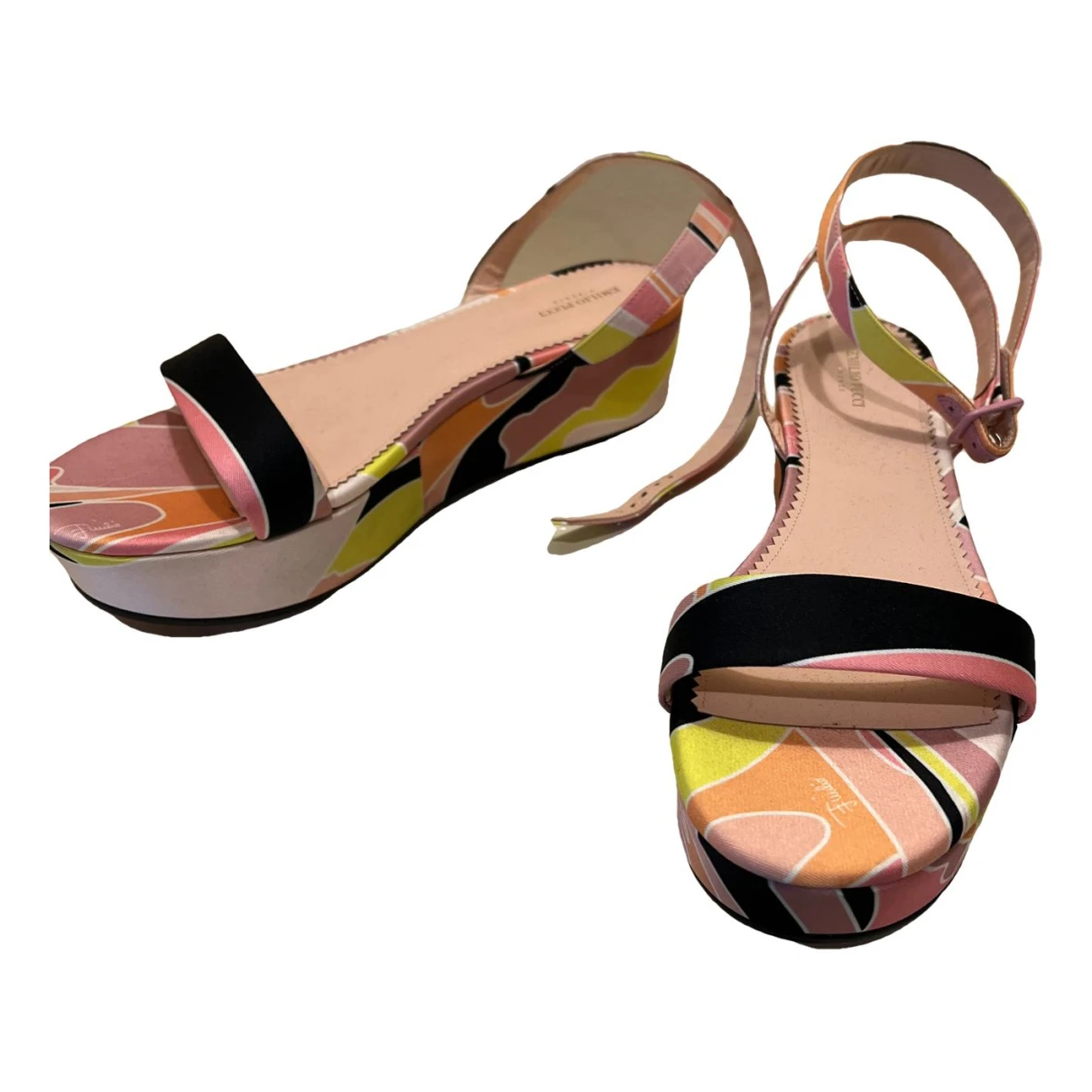 Pre-owned Emilio Pucci Cloth Sandal In Multicolour
