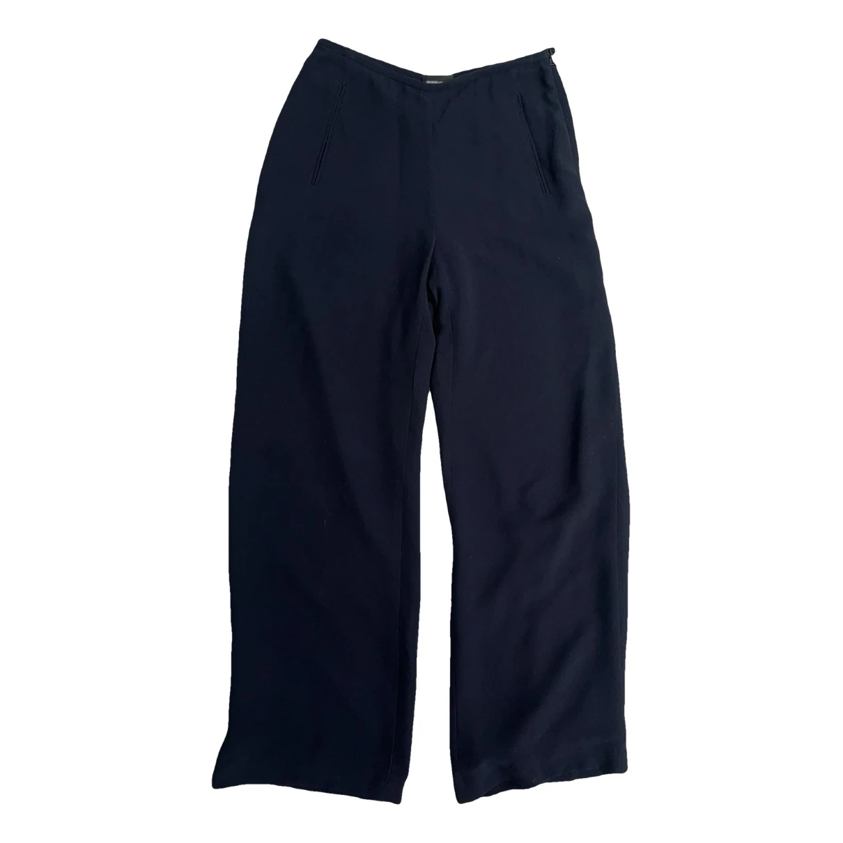 Pre-owned Giorgio Armani Trousers In Navy