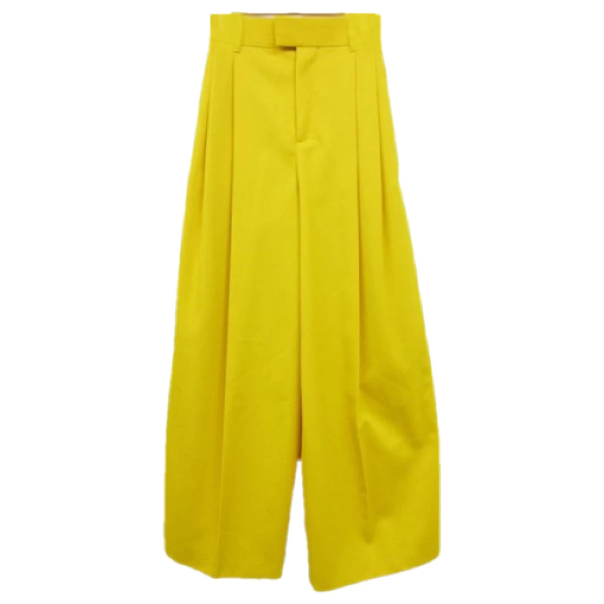 Pre-owned Bottega Veneta Wool Large Pants In Yellow