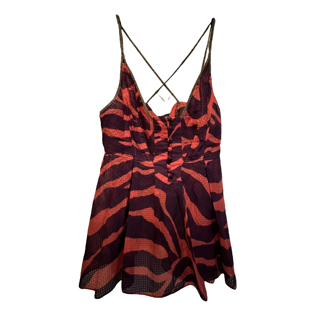 Pre-owned Borbonese Silk Camisole In Red