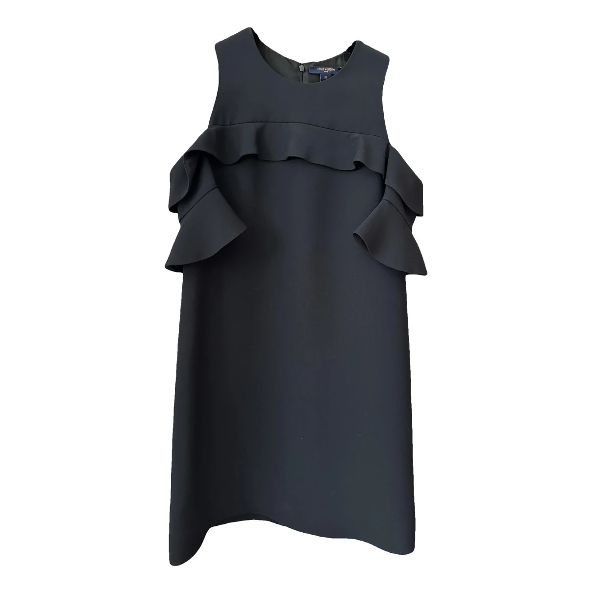 Pre-owned Louis Vuitton Wool Mini Dress In Black
