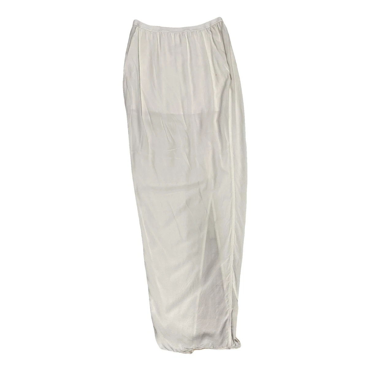 Pre-owned Rick Owens Maxi Skirt In White