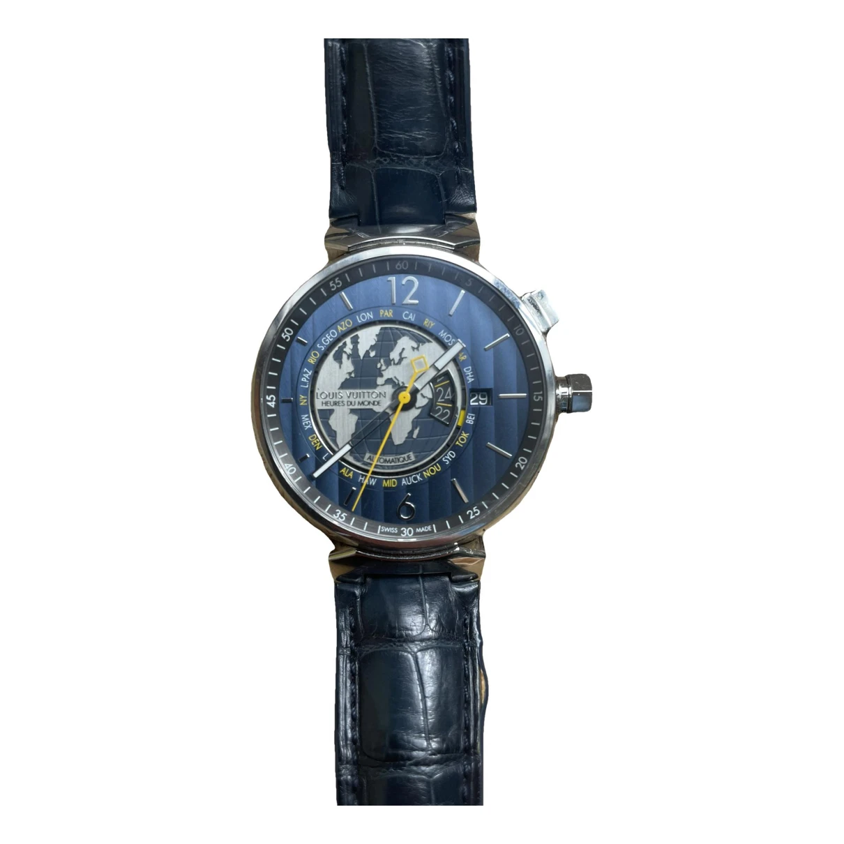 Pre-owned Louis Vuitton Watch In Blue