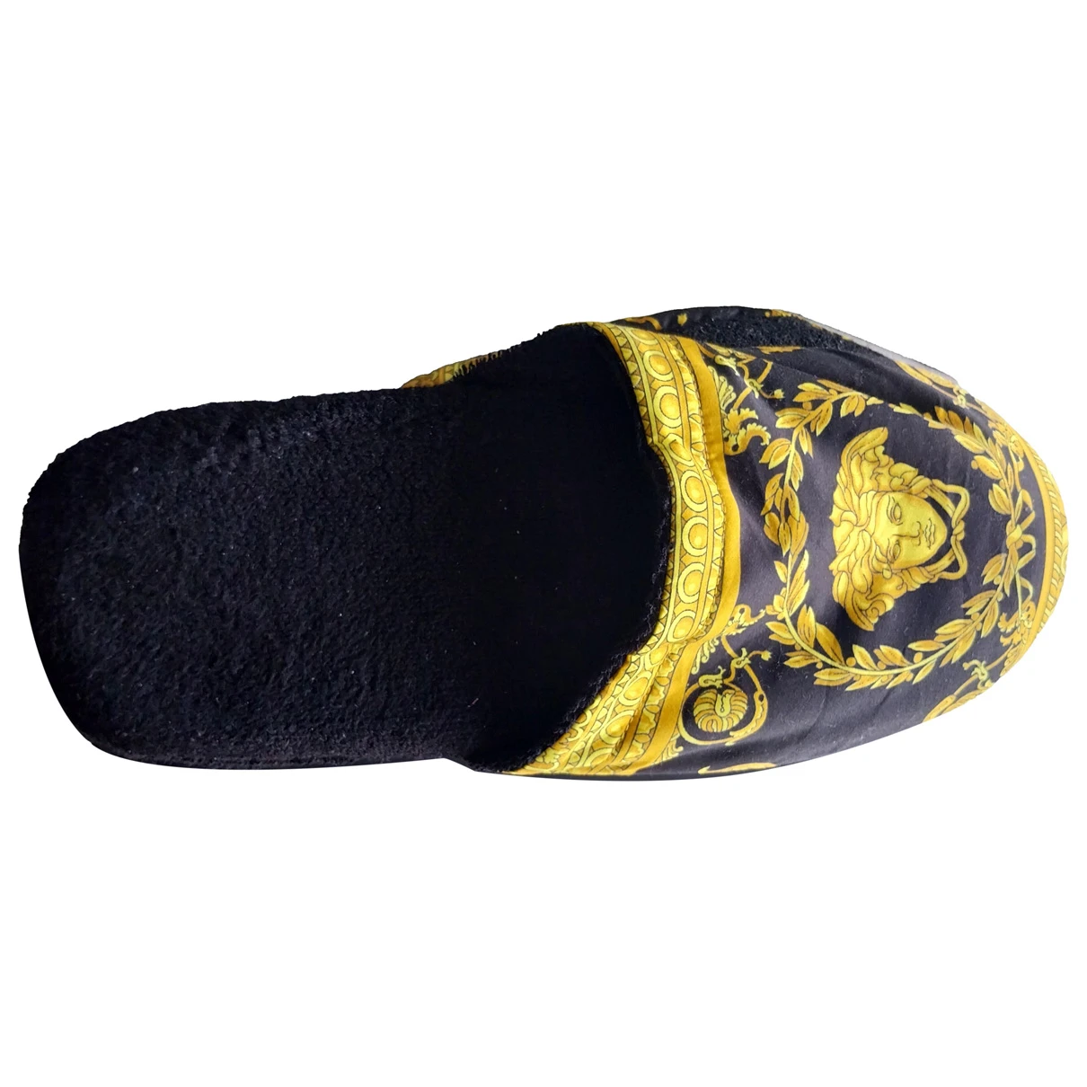 Pre-owned Versace Cloth Sandals In Gold