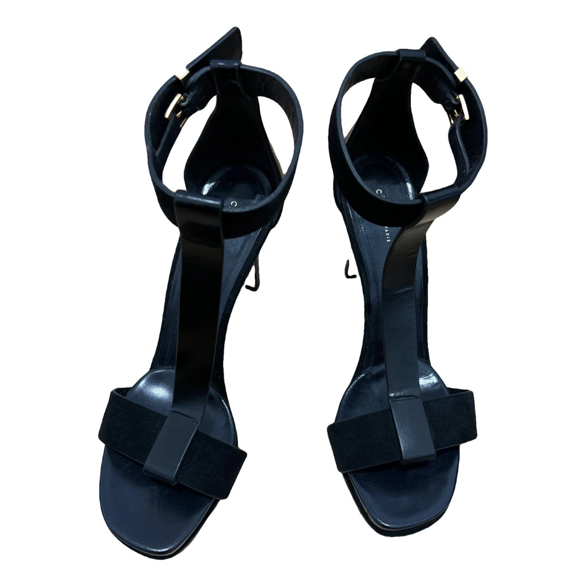 Pre-owned Celine Leather Sandals In Black