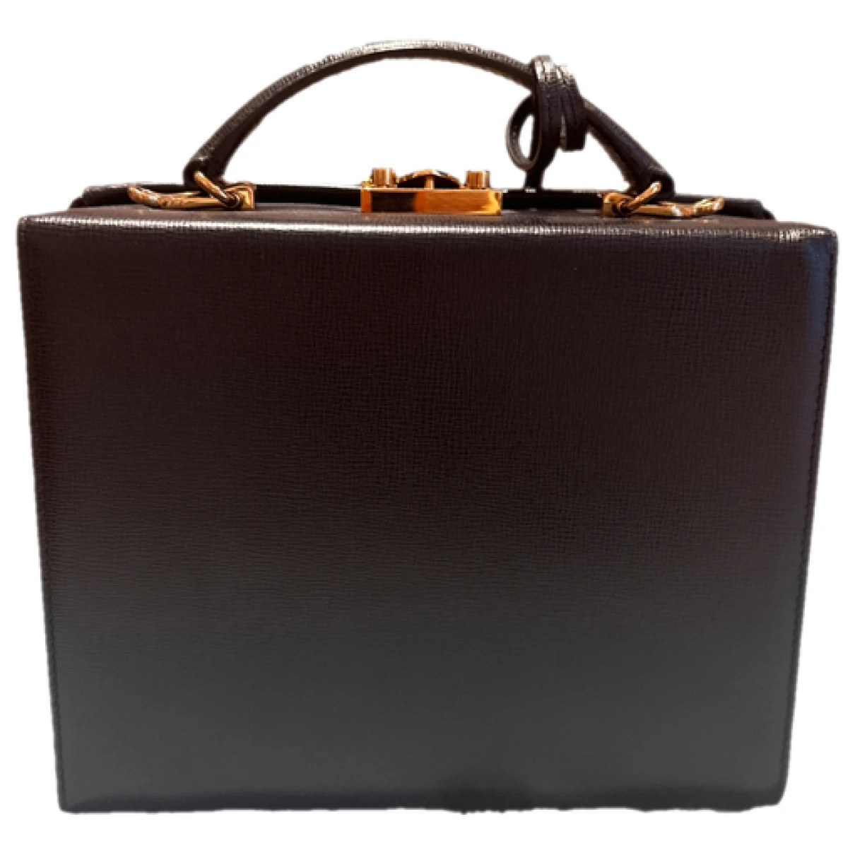 Pre-owned Mark Cross Grace Leather Handbag In Black