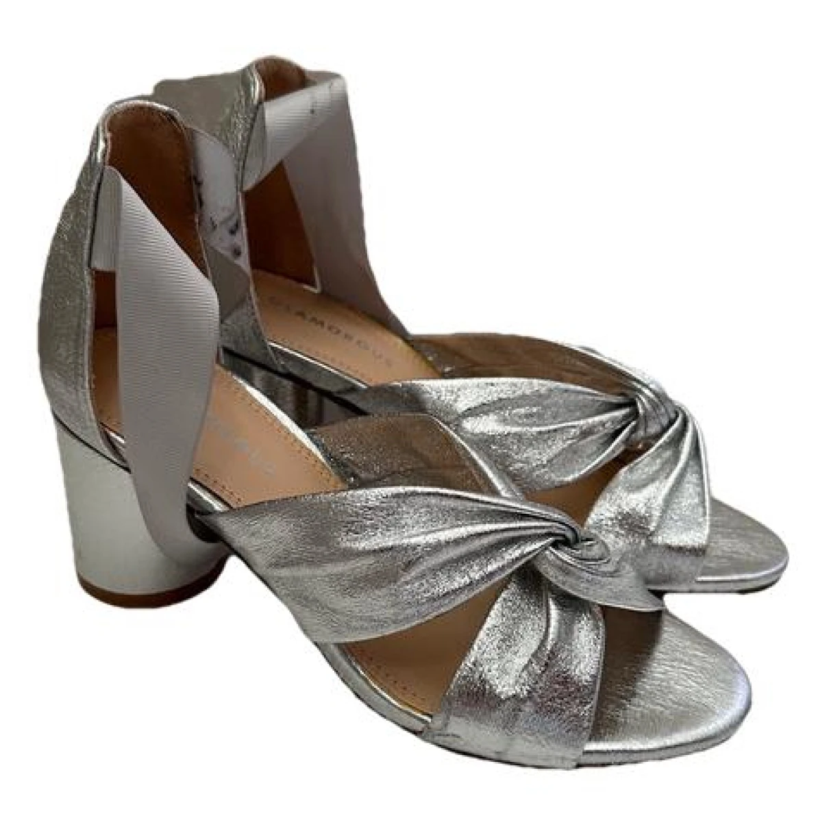 Pre-owned Glamorous Cloth Heels In Silver