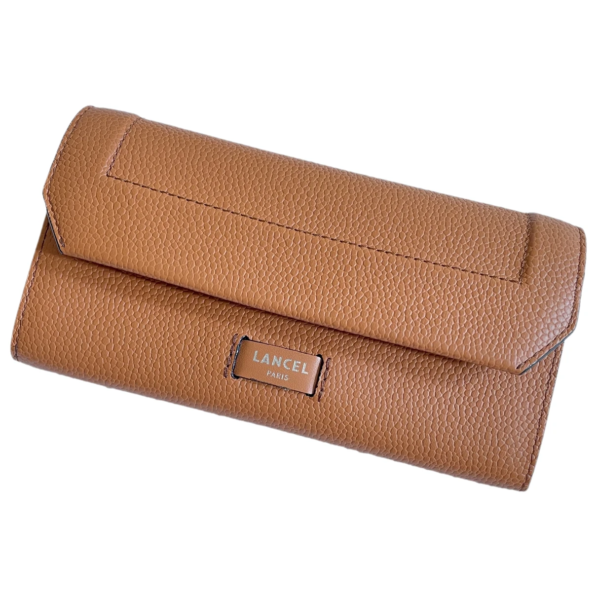 Pre-owned Lancel Leather Wallet In Camel