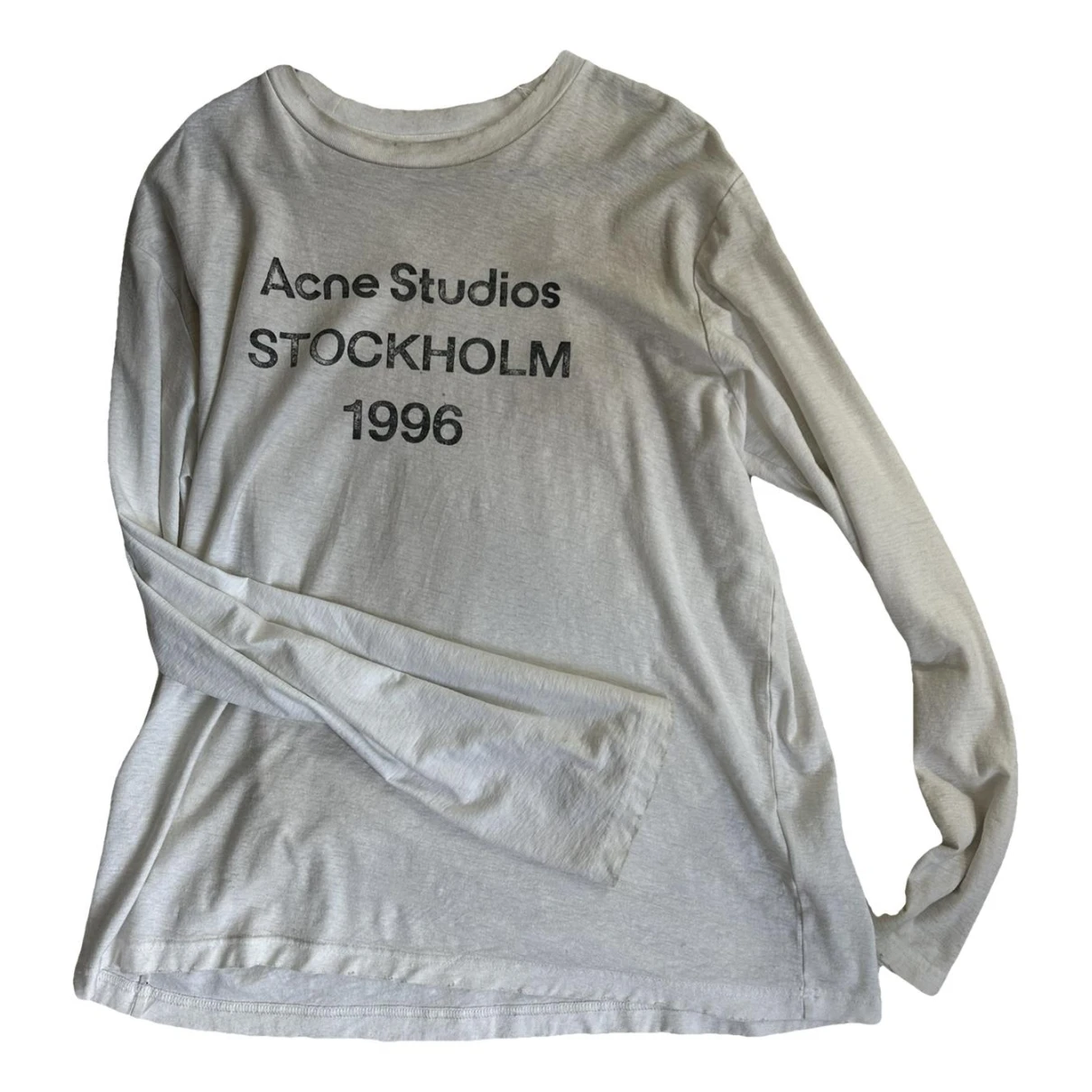 Pre-owned Acne Studios Linen T-shirt In White