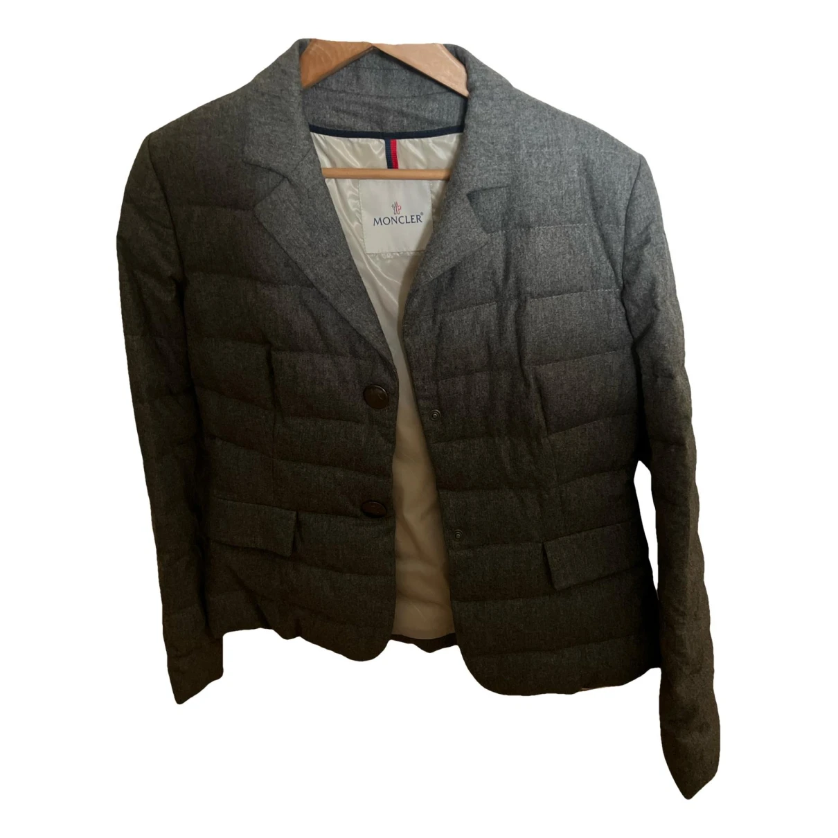 Pre-owned Moncler Classic Wool Vest In Grey