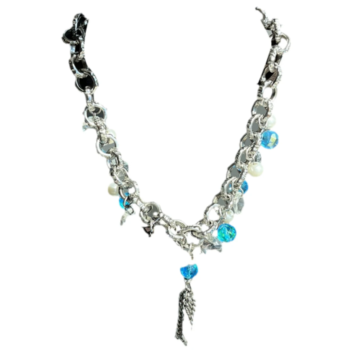 Pre-owned Coccinelle Necklace In Metallic