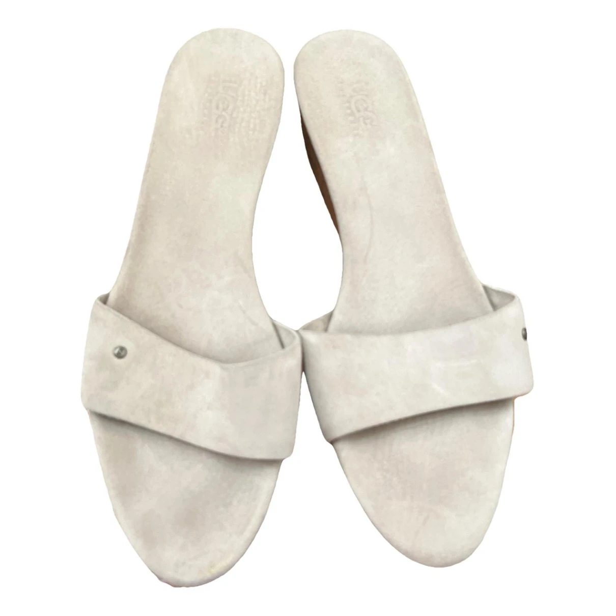 Pre-owned Ugg Mules & Clogs In Beige
