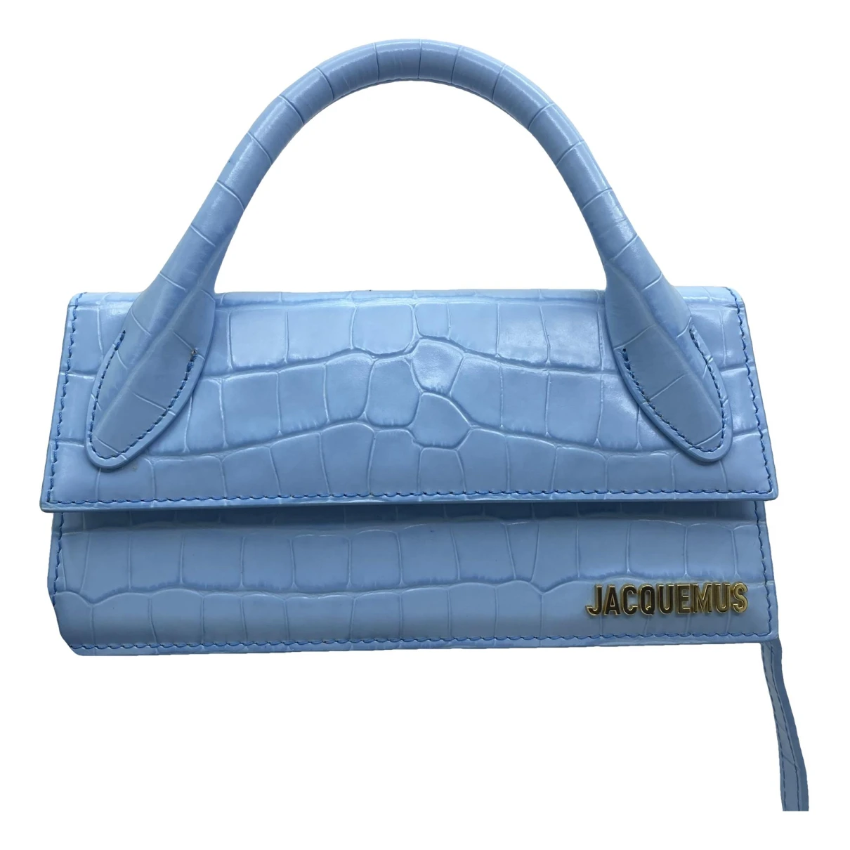 Pre-owned Jacquemus Chiquito Long Leather Handbag In Blue