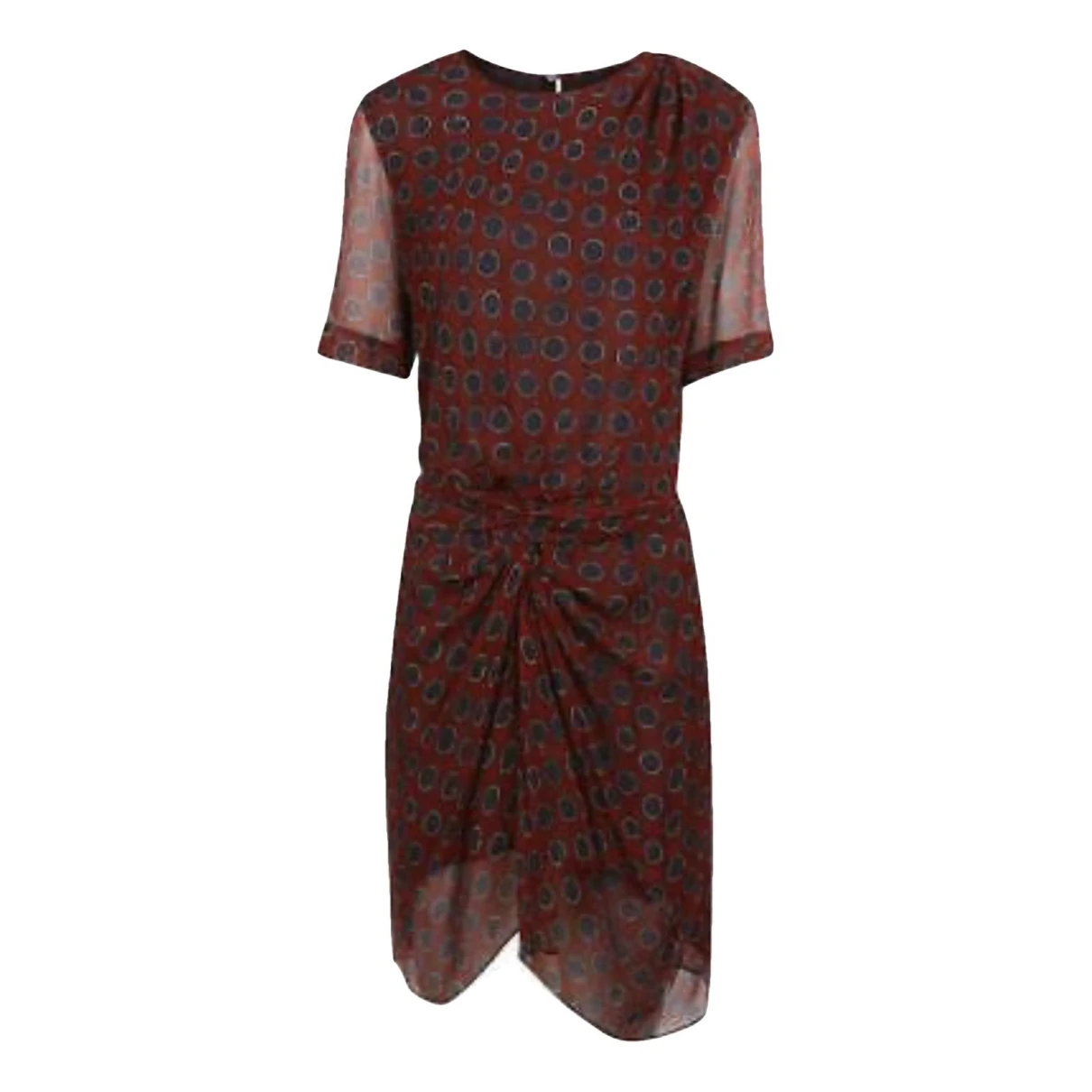 Pre-owned Isabel Marant Étoile Silk Mini Dress In Burgundy