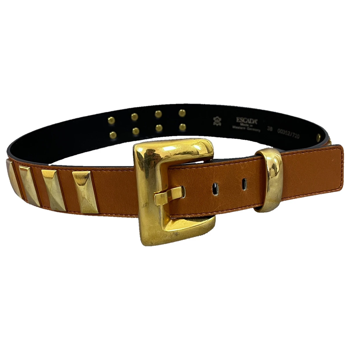 Pre-owned Escada Leather Belt In Brown