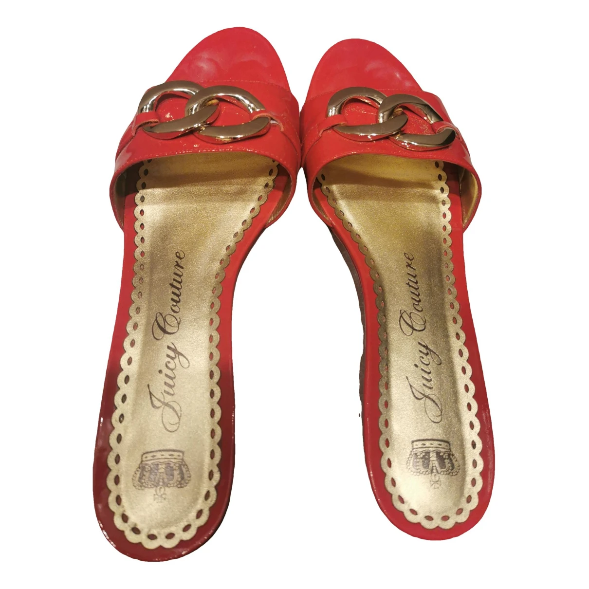 Pre-owned Juicy Couture Patent Leather Mules & Clogs In Red