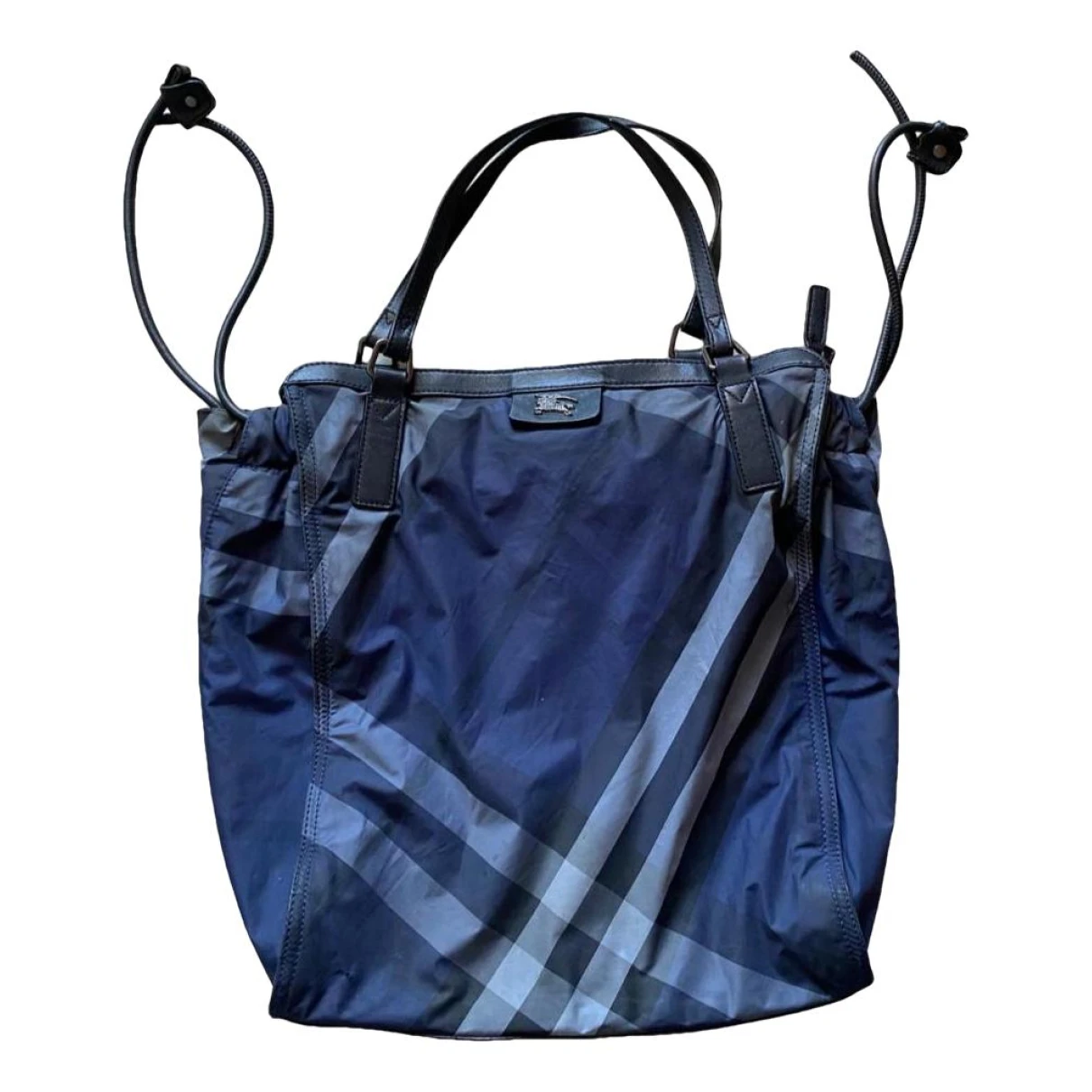 Pre-owned Burberry Tote In Navy