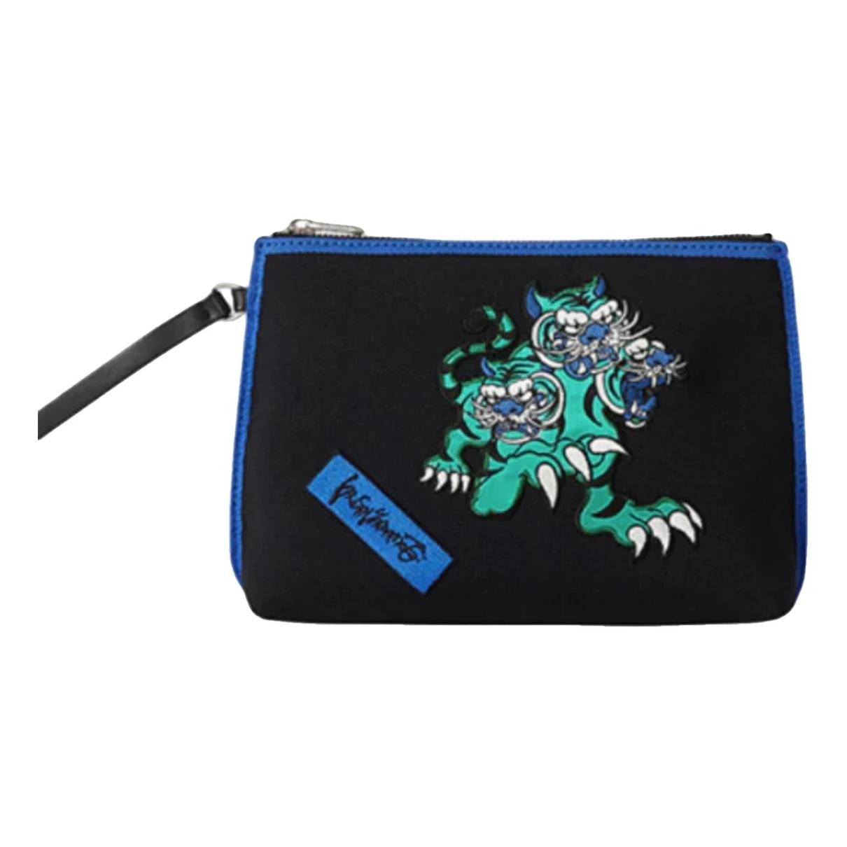 Pre-owned Kenzo Tiger Clutch Bag In Navy