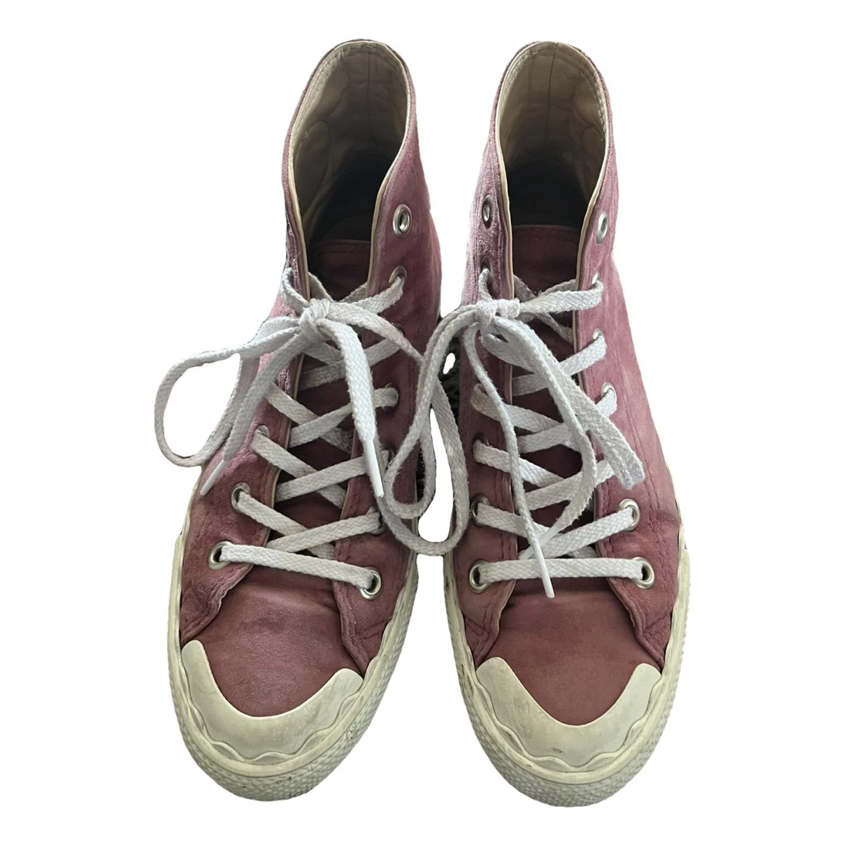 Pre-owned Chloé Leather Trainers In Pink