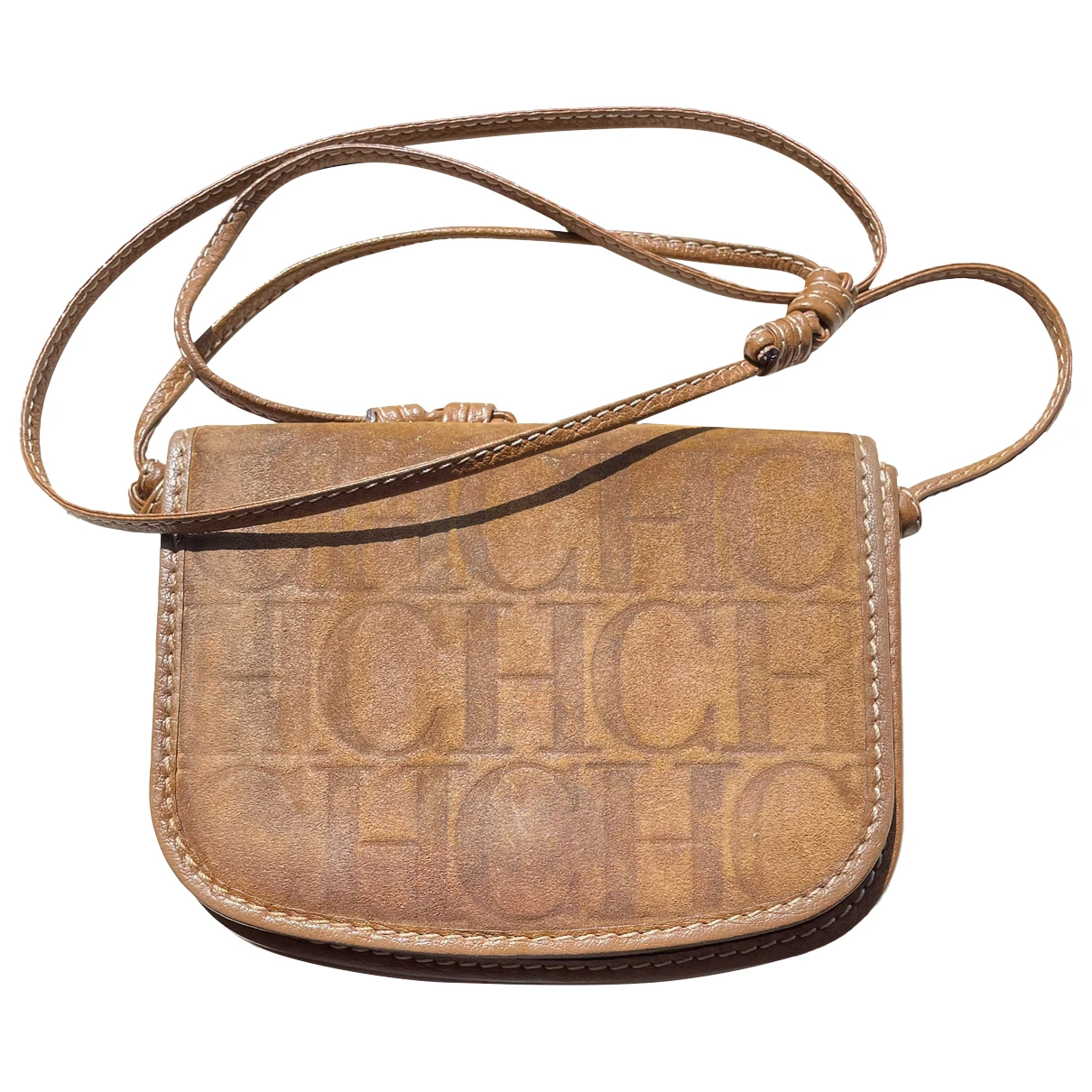 Pre-owned Carolina Herrera Leather Handbag In Camel