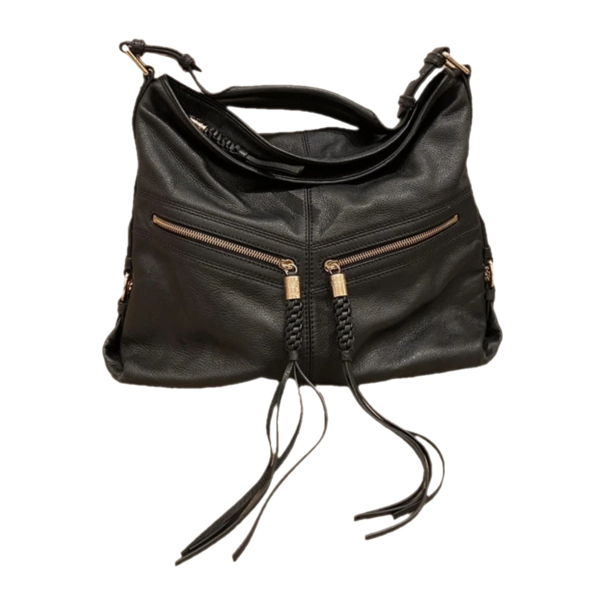 Pre-owned Lancel Leather Handbag In Black