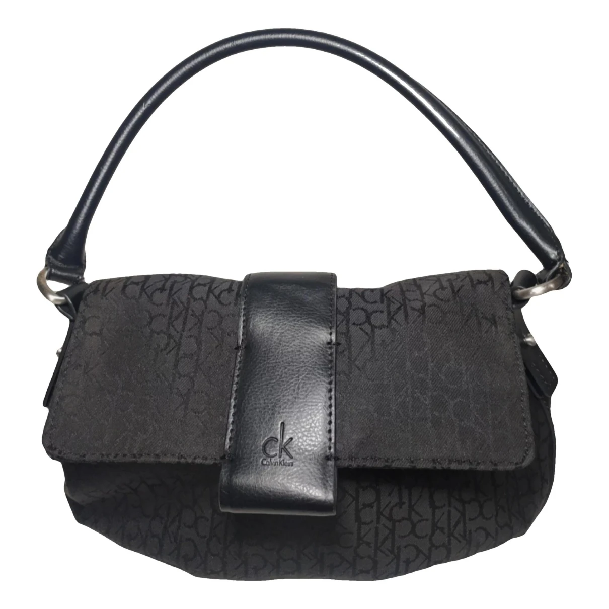 Pre-owned Calvin Klein Cloth Handbag In Black