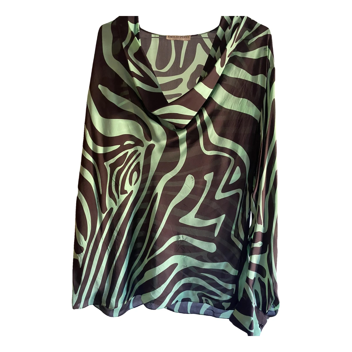 Pre-owned Emilio Pucci Silk Shirt In Green