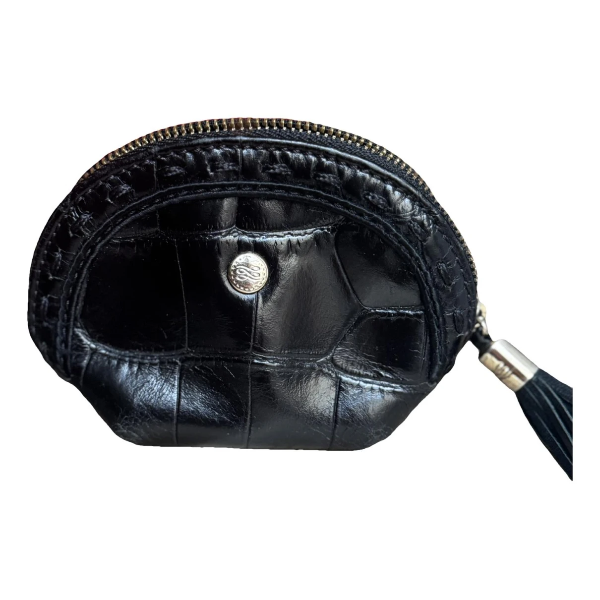 Pre-owned Lancel Leather Purse In Black