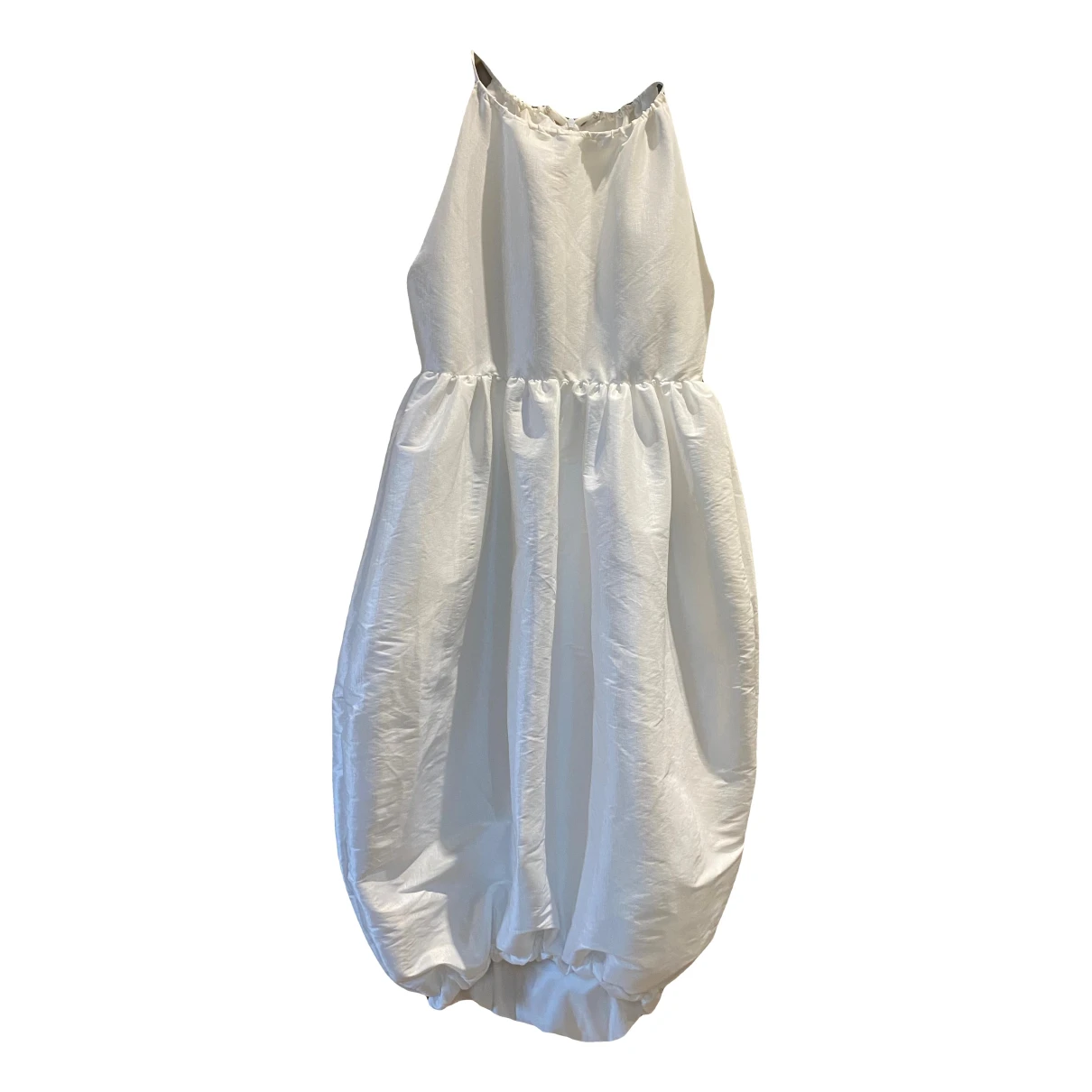 Pre-owned Kika Vargas Mid-length Dress In White