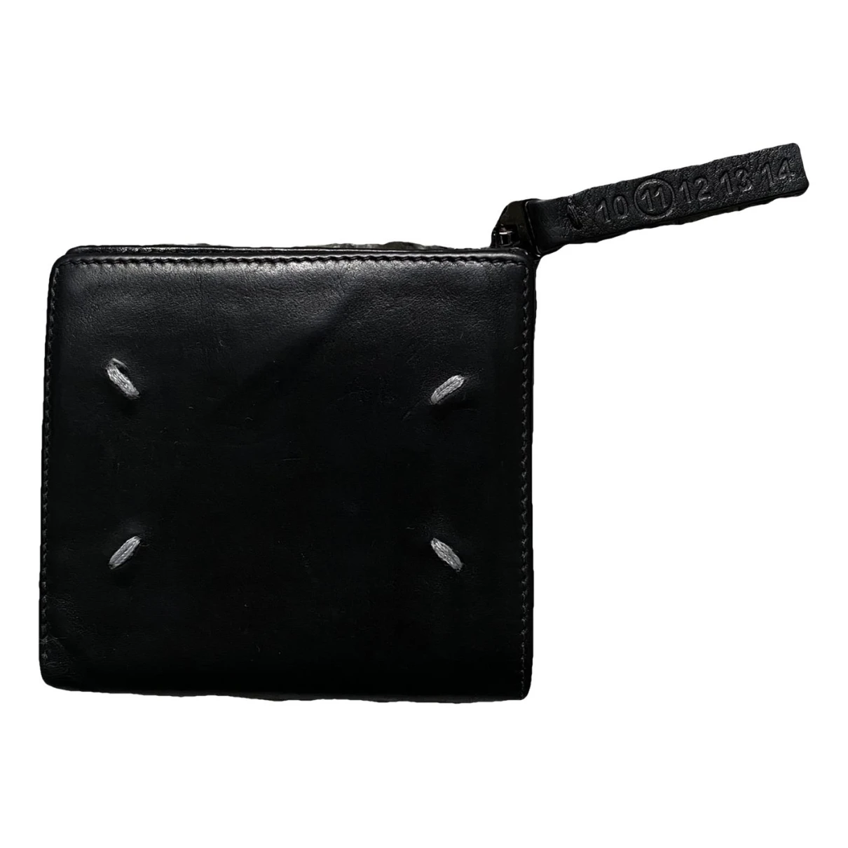Pre-owned Maison Margiela Leather Wallet In Black