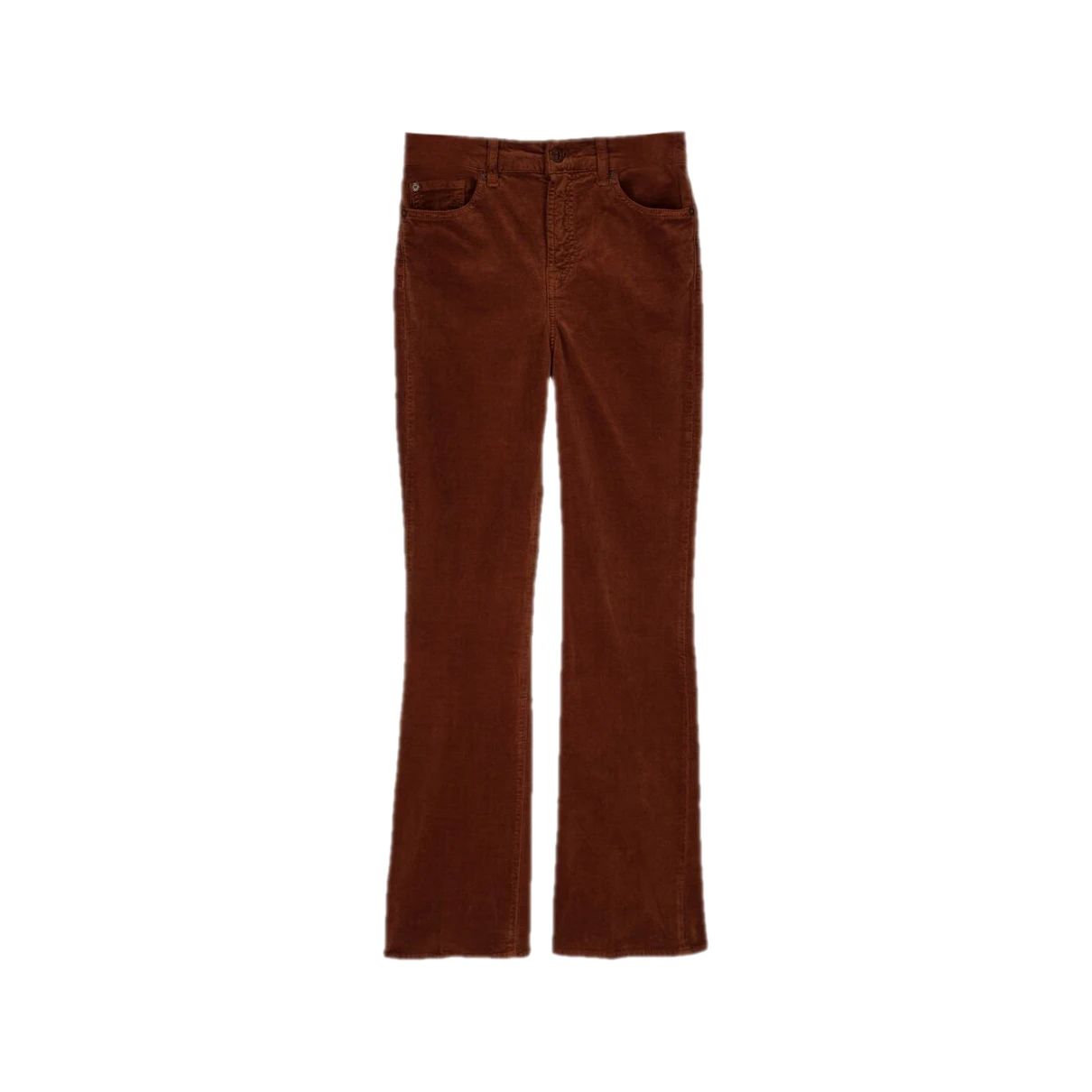 Pre-owned 7 For All Mankind Velvet Trousers In Brown