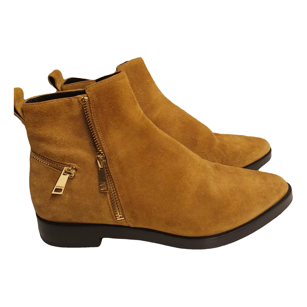 Pre-owned Kenzo Ankle Boots In Brown