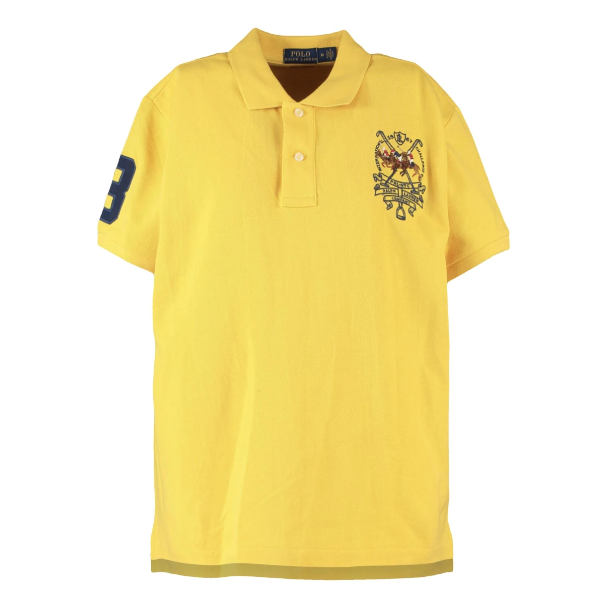 Pre-owned Polo Ralph Lauren Polo Cintré Manches Courtes Polo Shirt In Yellow