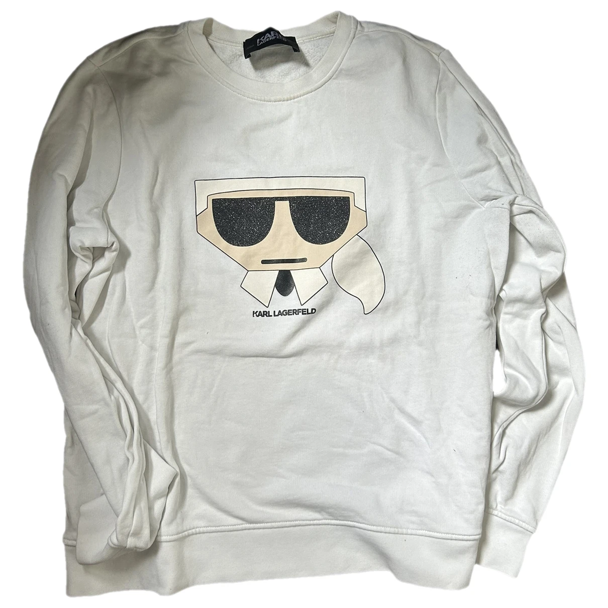 Pre-owned Karl Lagerfeld Sweatshirt In White