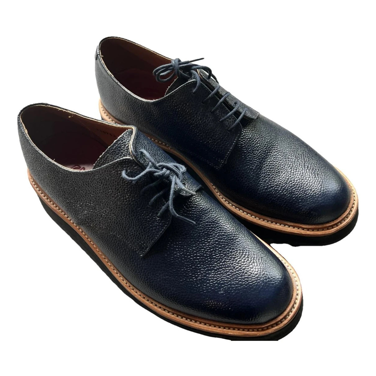 Pre-owned Grenson Leather Lace Ups In Blue