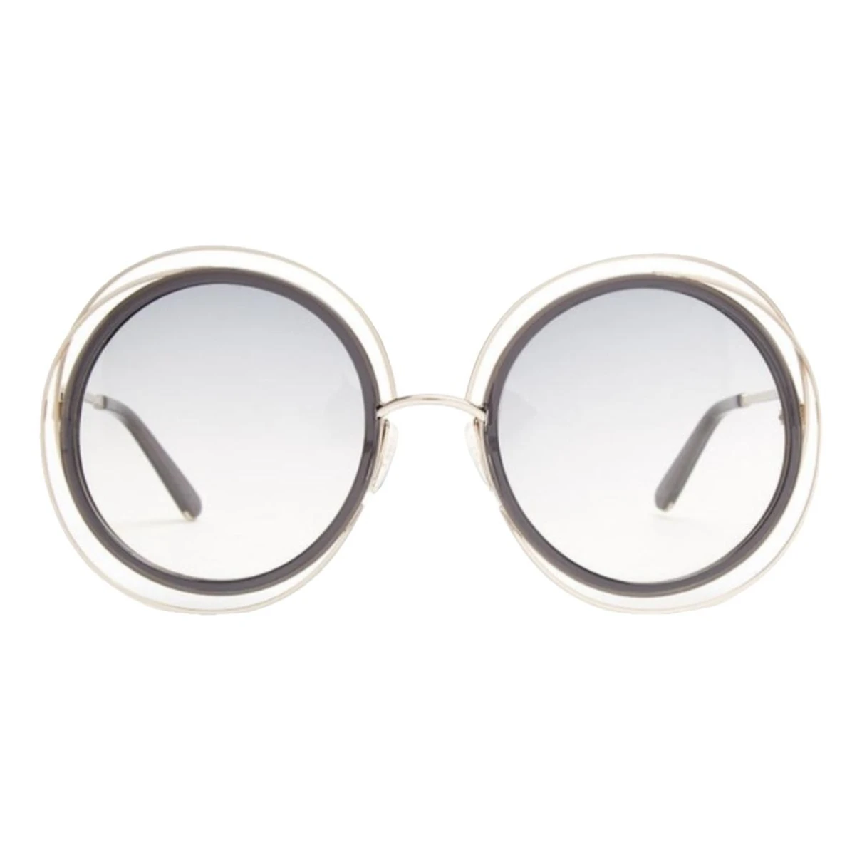 Pre-owned Chloé Carlina Oversized Sunglasses In Grey