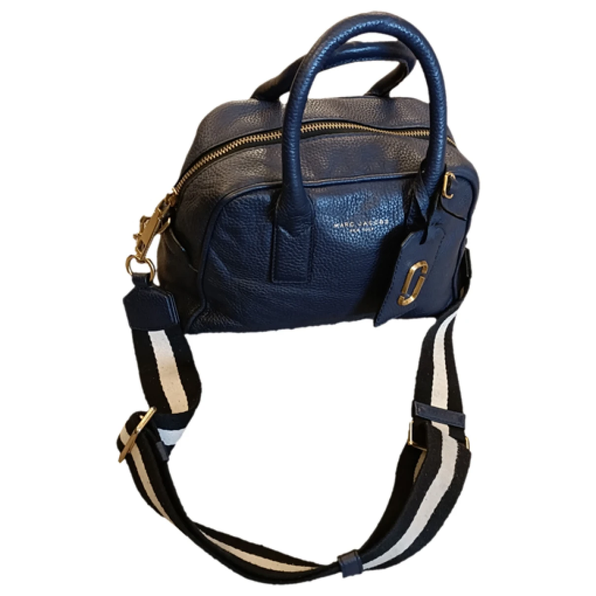Pre-owned Marc Jacobs Big Shot Leather Crossbody Bag In Blue