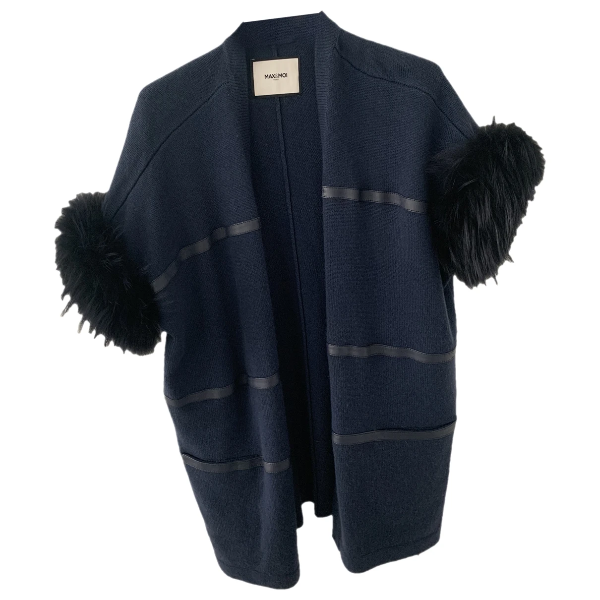Pre-owned Max & Moi Wool Cape In Blue