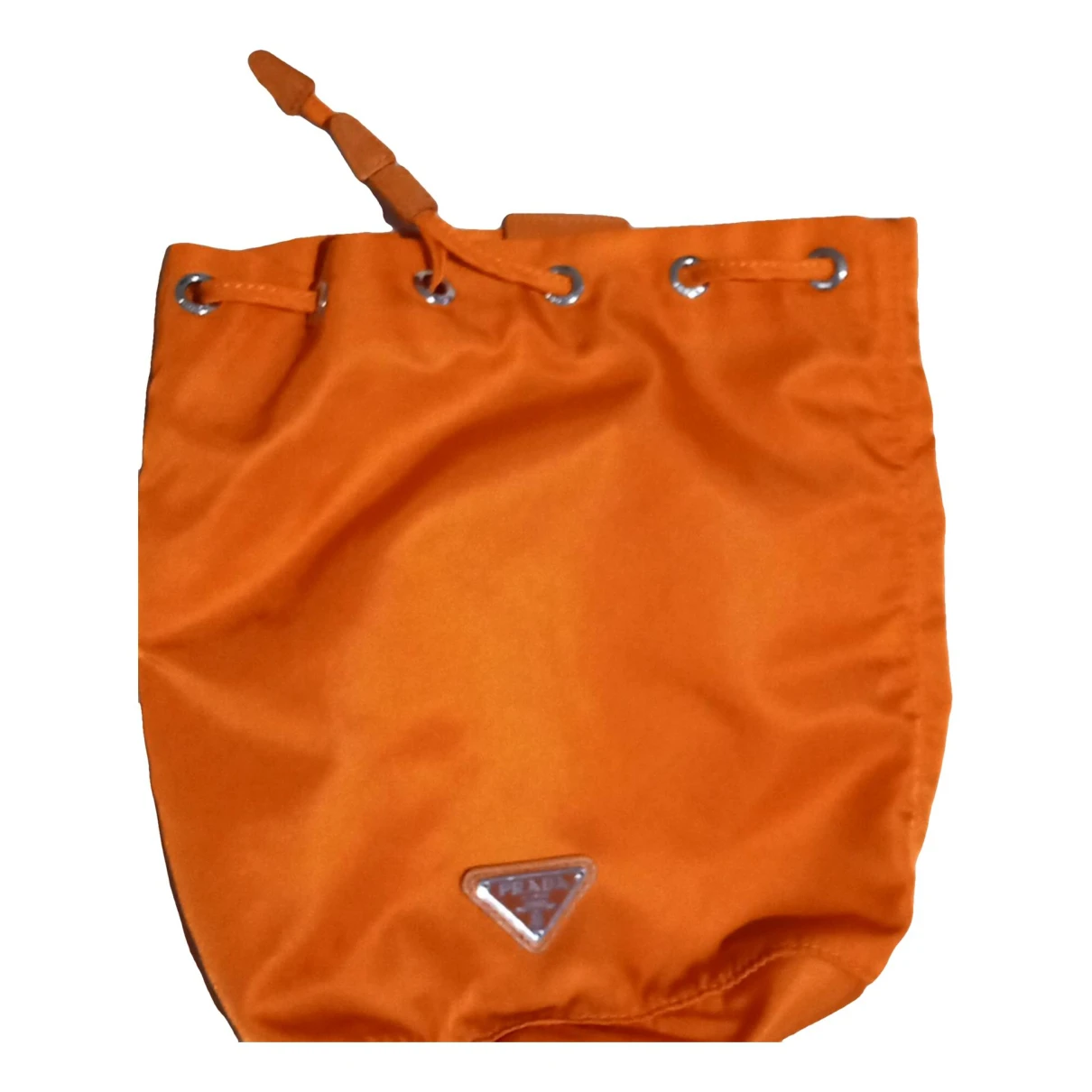 Pre-owned Prada Silk Handkerchief In Orange