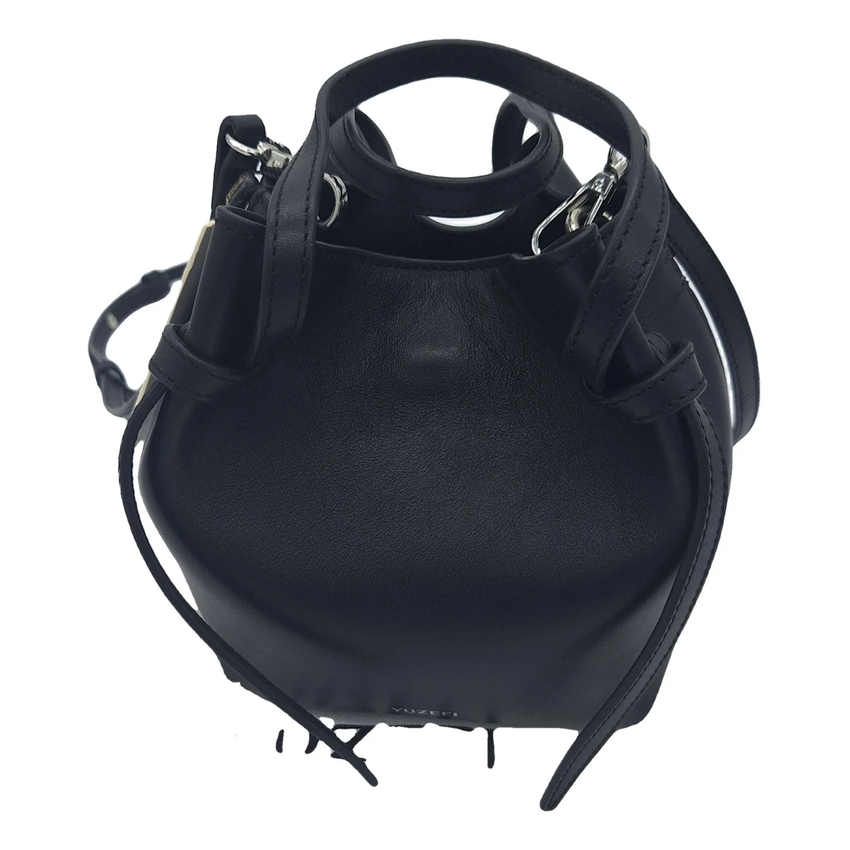 Pre-owned Yuzefi Leather Handbag In Black