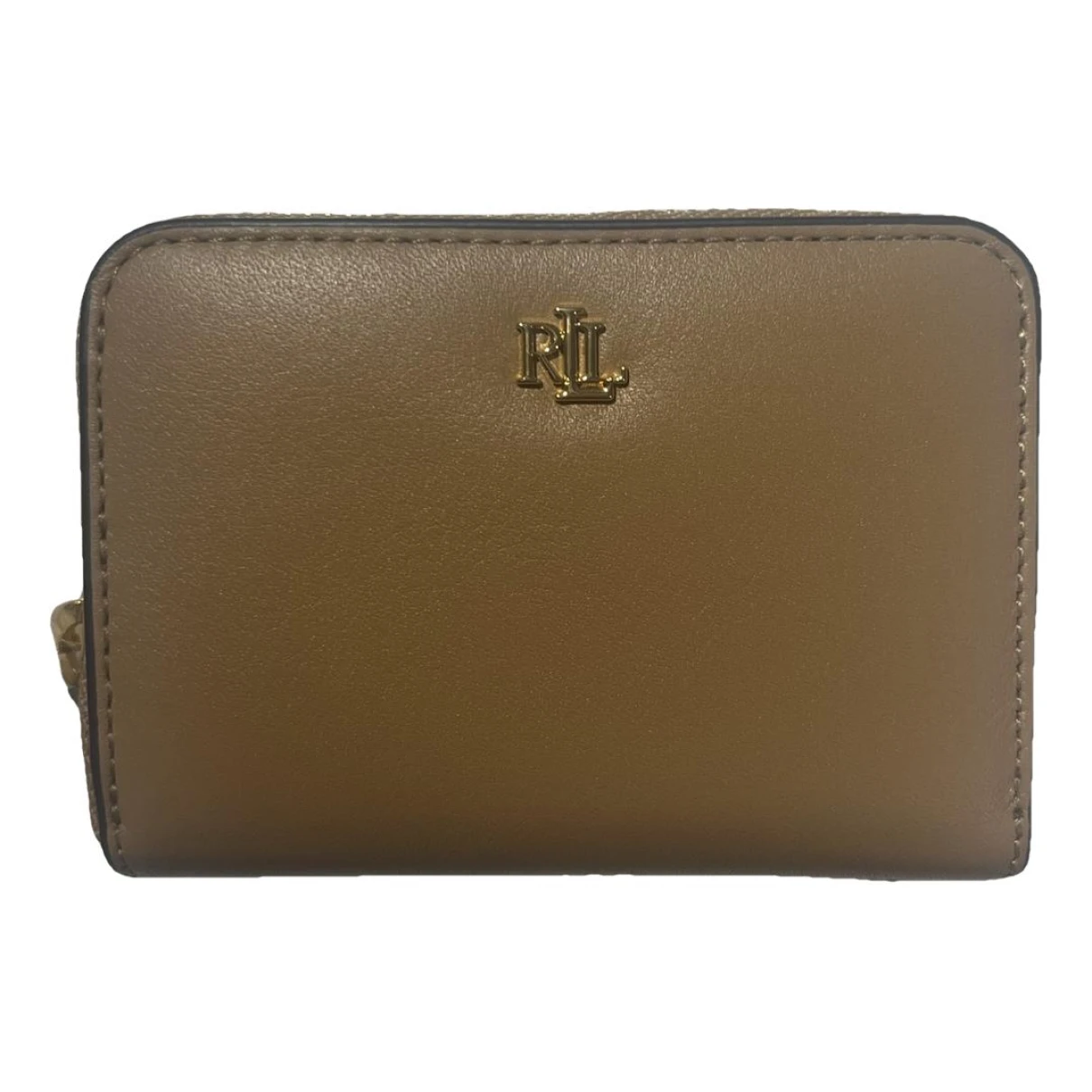 Pre-owned Lauren Ralph Lauren Leather Wallet In Camel