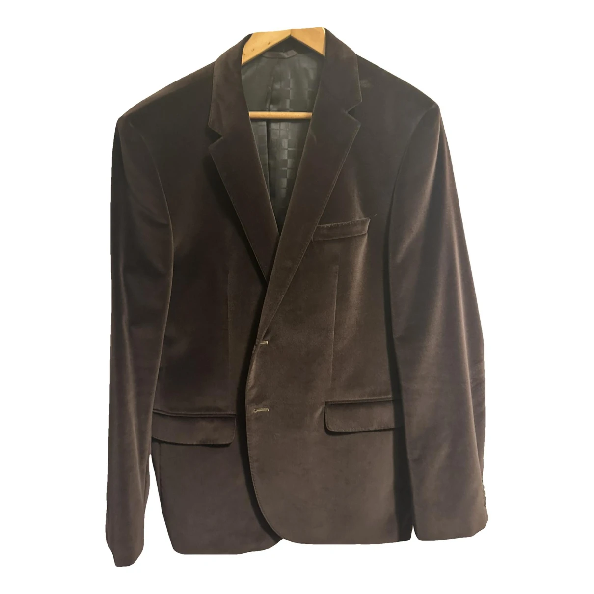 Pre-owned Hugo Boss Velvet Jacket In Brown
